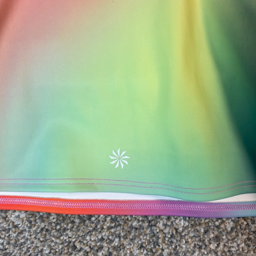 Athleta Crop Tank Top Women XS Multicolor Ombre Athletic Workout Yoga Activewear - Picture 7 of 7